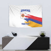 Custom Armenia Football Tapestry Armenian Map Knot Pattern