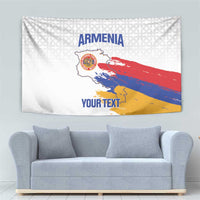Custom Armenia Football Tapestry Armenian Map Knot Pattern