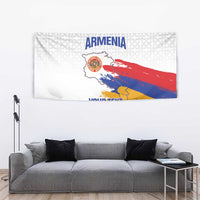 Custom Armenia Football Tapestry Armenian Map Knot Pattern