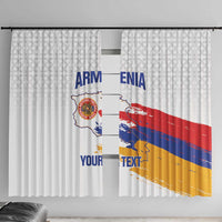 Custom Armenia Football Window Curtain Armenian Map Knot Pattern