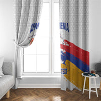 Custom Armenia Football Window Curtain Armenian Map Knot Pattern