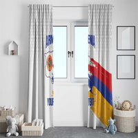 Custom Armenia Football Window Curtain Armenian Map Knot Pattern