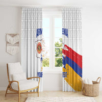 Custom Armenia Football Window Curtain Armenian Map Knot Pattern