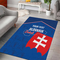 Custom Slovakia Football Area Rug Come On Sokoli Falcon Pattern