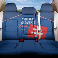 Custom Slovakia Football Back Car Seat Cover Come On Sokoli Falcon Pattern