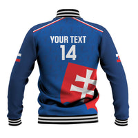 Custom Slovakia Football Baseball Jacket Come On Sokoli Falcon Pattern