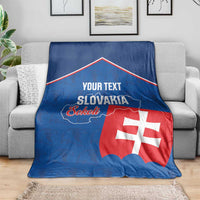 Custom Slovakia Football Blanket Come On Sokoli Falcon Pattern