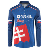 Custom Slovakia Football Button Sweatshirt Come On Sokoli Falcon Pattern