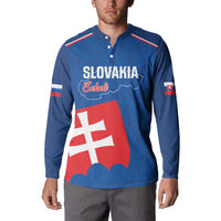 Custom Slovakia Football Button Sweatshirt Come On Sokoli Falcon Pattern