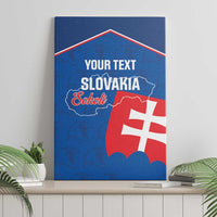 Custom Slovakia Football Canvas Wall Art Come On Sokoli Falcon Pattern