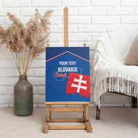 Custom Slovakia Football Canvas Wall Art Come On Sokoli Falcon Pattern