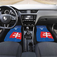 Custom Slovakia Football Car Mats Come On Sokoli Falcon Pattern