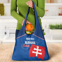 Custom Slovakia Football Grocery Bag Come On Sokoli Falcon Pattern