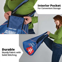 Custom Slovakia Football Grocery Bag Come On Sokoli Falcon Pattern
