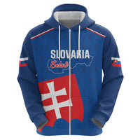 Custom Slovakia Football Hoodie Come On Sokoli Falcon Pattern