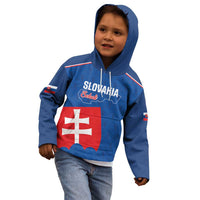 Custom Slovakia Football Kid Hoodie Come On Sokoli Falcon Pattern