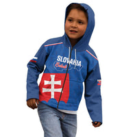 Custom Slovakia Football Kid Hoodie Come On Sokoli Falcon Pattern