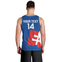 Custom Slovakia Football Men Tank Top Come On Sokoli Falcon Pattern