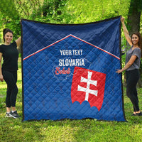 Custom Slovakia Football Quilt Come On Sokoli Falcon Pattern
