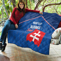 Custom Slovakia Football Quilt Come On Sokoli Falcon Pattern