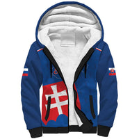Custom Slovakia Football Sherpa Hoodie Come On Sokoli Falcon Pattern