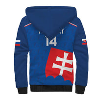 Custom Slovakia Football Sherpa Hoodie Come On Sokoli Falcon Pattern