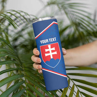 Custom Slovakia Football Skinny Tumbler Come On Sokoli Falcon Pattern