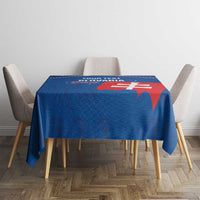 Custom Slovakia Football Tablecloth Come On Sokoli Falcon Pattern