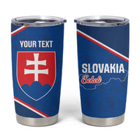 Custom Slovakia Football Tumbler Cup Come On Sokoli Falcon Pattern
