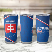 Custom Slovakia Football Tumbler Cup Come On Sokoli Falcon Pattern