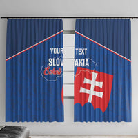 Custom Slovakia Football Window Curtain Come On Sokoli Falcon Pattern