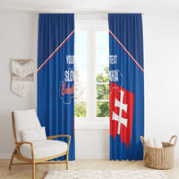 Custom Slovakia Football Window Curtain Come On Sokoli Falcon Pattern