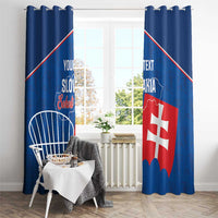 Custom Slovakia Football Window Curtain Come On Sokoli Falcon Pattern