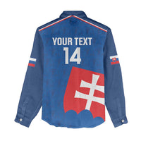 Custom Slovakia Football Women Casual Shirt Come On Sokoli Falcon Pattern