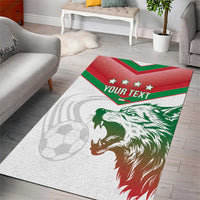 Custom Italy Football Area Rug Go Gli Azzurri Italian Wolf