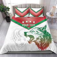 Custom Italy Football Bedding Set Go Gli Azzurri Italian Wolf