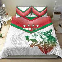 Custom Italy Football Bedding Set Go Gli Azzurri Italian Wolf