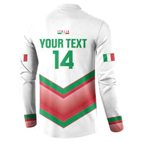 Custom Italy Football Button Sweatshirt Go Gli Azzurri Italian Wolf