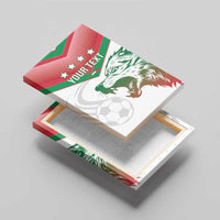 Custom Italy Football Canvas Wall Art Go Gli Azzurri Italian Wolf