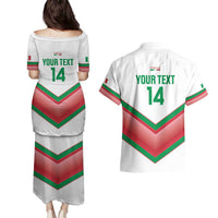 Custom Italy Football Couples Matching Puletasi and Hawaiian Shirt Go Gli Azzurri Italian Wolf