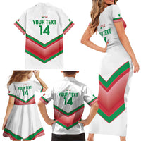 Custom Italy Football Family Matching Short Sleeve Bodycon Dress and Hawaiian Shirt Go Gli Azzurri Italian Wolf
