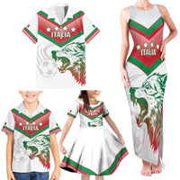 Custom Italy Football Family Matching Tank Maxi Dress and Hawaiian Shirt Go Gli Azzurri Italian Wolf