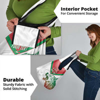 Custom Italy Football Grocery Bag Go Gli Azzurri Italian Wolf