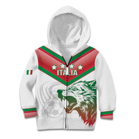 Custom Italy Football Kid Hoodie Go Gli Azzurri Italian Wolf