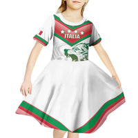Custom Italy Football Kid Short Sleeve Dress Go Gli Azzurri Italian Wolf
