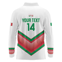 Custom Italy Football Long Sleeve Polo Shirt Go Gli Azzurri Italian Wolf