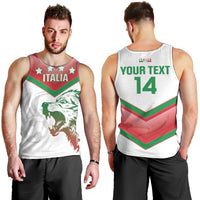 Custom Italy Football Men Tank Top Go Gli Azzurri Italian Wolf