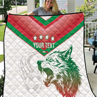 Custom Italy Football Quilt Go Gli Azzurri Italian Wolf