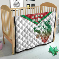 Custom Italy Football Quilt Go Gli Azzurri Italian Wolf