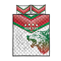 Custom Italy Football Quilt Bed Set Go Gli Azzurri Italian Wolf